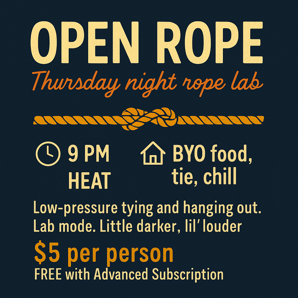 OPEN ROPE – THURSDAY NIGHT LAB WITH RPM